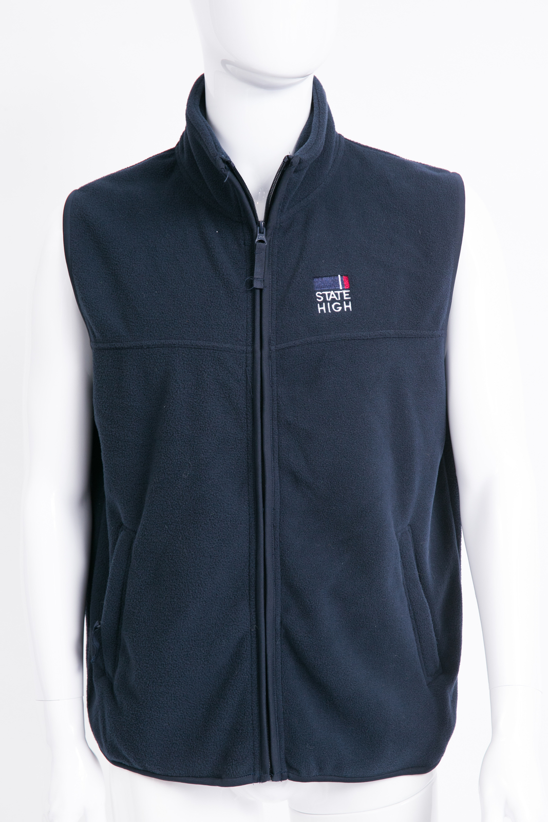Mens Supporter Navy Fleece Vest