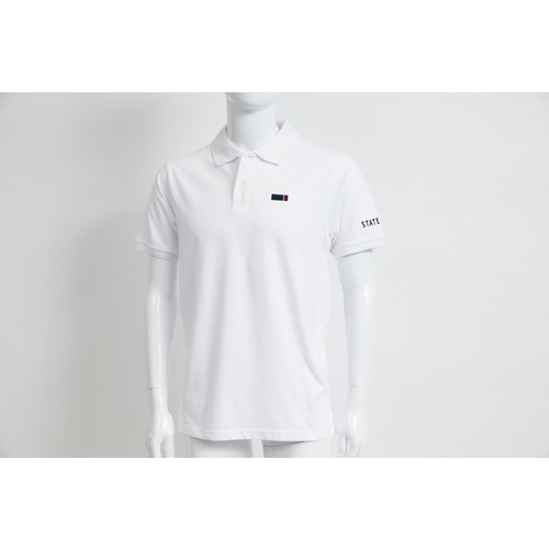 Supporter Mens White Polo SML
