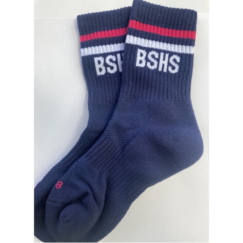 Sport Navy Crew Socks [Size 9-2]