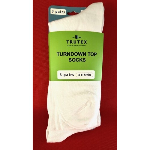 Socks White Anklet 3 Pack [Size: 8 - 11]